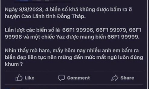 Vụ cấp 4 biển số xe đẹp ở Đồng Tháp: Bước đầu chưa phát hiện sai phạm