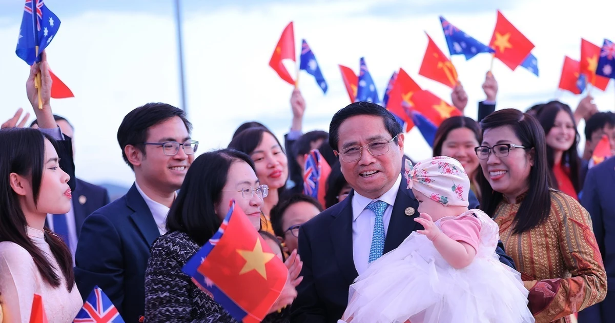 [Ảnh] Thủ tướng Phạm Minh Chính bắt đầu thăm chính thức Australia ảnh 4
