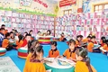Thư viện Trường tiểu học Vĩnh Hòa được đầu tư bài bản, hiện đại có nhiều đầu sách. 