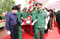 Nghệ An và Thanh Hóa truy điệu, an táng 110 liệt sĩ hy sinh tại Lào