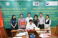 Ký thỏa thuận tài trợ thực hiện dự án “Bảo tồn và phát triển tài nguyên đa dạng sinh học các hệ sinh thái rừng Vườn Quốc gia Cát Tiên” tại điểm cầu Hà Nội.