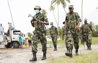 Lực lượng an ninh Mozambique trong một nhiệm vụ chống khủng bố. Ảnh: AFP