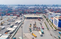 Cảng Tân cảng Cát Lái (TP Hồ Chí Minh) có quy mô bãi hàng 160 ha, 2.040 m cầu tàu, cùng thiết bị xếp dỡ và công nghệ quản lý tiên tiến, hiện đại. (Ảnh: Cục Hàng hải Việt Nam cung cấp)