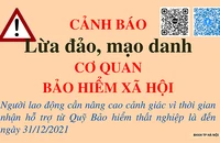 Xuất hiện tin nhắn mạo danh cơ quan bảo hiểm xã hội để nhận hỗ trợ từ Quỹ Bảo hiểm thất nghiệp