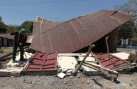 Ngôi nhà bị sập sau trận động đất tại Nagarote, Nicaragua, ngày 12/4/2014. (Ảnh: Reuters)