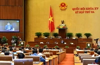 Bộ trưởng Kế hoạch và Đầu tư Nguyễn Chí Dũng phát biểu tại phiên thảo luận của Quốc hội, sáng 10/6. (Ảnh: LINH NGUYÊN)