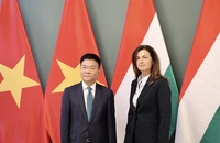 Bộ trưởng Tư pháp Việt Nam Lê Thành Long và Bộ trưởng Tư pháp Hungary Judit Varga tại Lễ ký Chương trình hợp tác giữa hai Bộ Tư pháp giai đoạn 2022-2023.