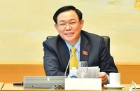 Chủ tịch Quốc hội Vương Đình Huệ phát biểu ý kiến thảo luận tổ về dự án Luật Đất đai (sửa đổi) sáng 9/6. (Ảnh: THỦY NGUYÊN)