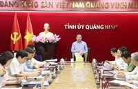 Ban Thường vụ Tỉnh ủy Quảng Ninh họp xem xét, thi hành kỷ luật đối với cán bộ, đảng viên vi phạm.