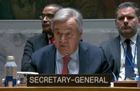 Tổng Thư ký Liên hợp quốc phát biểu tại cuộc họp của Hội đồng Bảo an. (Ảnh UN NEWS)