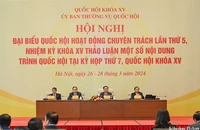 Chủ tịch Quốc hội Vương Đình Huệ chủ trì Hội nghị đại biểu Quốc hội hoạt động chuyên trách lần thứ 5, nhiệm kỳ khóa XV. (Ảnh: DUY LINH)