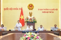 Phó Chủ tịch Quốc hội Nguyễn Đức Hải điều hành nội dung phiên họp, sáng 13/6. (Ảnh: DUY LINH)