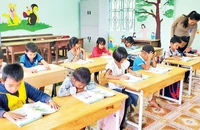 Một lớp học ở huyện miền núi Minh Hóa (Quảng Bình). 