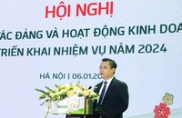 Tổng Giám đốc Vietcombank Nguyễn Thanh Tùng phát biểu tại Hội nghị. 