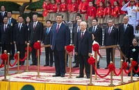 Tổng Bí thư Nguyễn Phú Trọng chủ trì lễ đón Tổng Bí thư, Chủ tịch Trung Quốc Tập Cận Bình và Phu nhân.