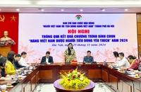 Ban chỉ đạo Cuộc vận động Người Việt Nam ưu tiên dùng hàng Việt Nam thành phố Hà Nội họp thông qua kết quả bình chọn.