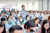 Công nhân, lao động Thủ đô đối thoại với Chủ tịch UBND thành phố Hà Nội năm 2023.