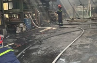 Lực lượng Cảnh sát Phòng cháy chữa cháy và Cứu nạn cứu hộ tại hiện trường. 