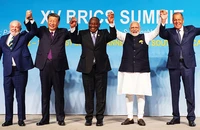 Các nhà lãnh đạo thành viên ban đầu của khối BRICS. Ảnh: AP