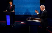 Hai ứng cử viên Joe Biden (phải) và Donald Trump tranh luận trực tiếp năm 2020. Ảnh: REUTERS