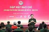 Gặp mặt báo chí thông tin về Liên hoan truyền hình toàn quân lần thứ XIV năm 2024.