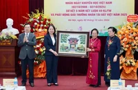 Ủy viên Trung ương Đảng, Phó Chủ tịch nước Võ Thị Ánh Xuân chúc mừng Hội Khuyến học Việt Nam nhân Ngày Khuyến học Việt Nam. 