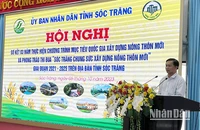 Chủ tịch Ủy ban nhân dân tỉnh Sóc Trăng Trần Văn Lâu chỉ đạo hội nghị.