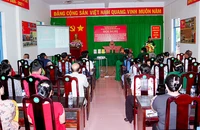 Hội nghị tuyên truyền Luật Biên phòng Việt Nam tại Đồn Biên phòng Trung Bình.