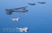 Máy bay chiến đấu của Mỹ và Hàn Quốc tham gia cuộc diễn tập tại Hoàng Hải ngày 6/3/2023. (Ảnh: Yonhap/TTXVN)