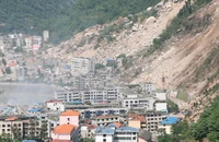 Sạt lở do động đất ở tỉnh Tứ Xuyên, Trung Quốc, ngày 12/5/2008. (Ảnh: Yin Yueping/Cục Khảo sát địa chất Trung Quốc)