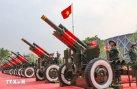 [Ảnh] Cận cảnh dàn pháo chuẩn bị cho lễ kỷ niệm 70 năm Chiến thắng Điện Biên Phủ