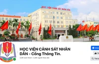 Giao diện của một tài khoản giả mạo Học viện Cảnh sát nhân dân. (Ảnh chụp màn hình)