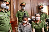 Bị cáo Nguyễn Võ Quỳnh Trang tại Tòa hôm 21/7. (Ảnh: Thanh Vũ/TTXVN)