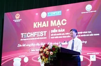 Thứ trưởng Bộ Khoa học và Công nghệ Hoàng Minh phát biểu tại sự kiện