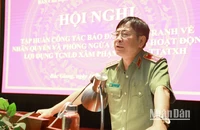 Thiếu tướng Nguyễn Văn Kỷ, Phó Chánh Văn phòng Thường trực về Nhân quyền Chính phủ phát biểu tại Hội nghị.
