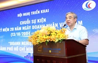 Chủ tịch HUBA Nguyễn Ngọc Hòa giới thiệu những sự kiện, hoạt động chào mừng kỷ niệm 20 năm Ngày Doanh nhân Việt Nam