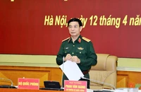 Đại tướng Phan Văn Giang phát biểu chỉ đạo tại buổi làm việc. (Ảnh: Báo Quân đội nhân dân)