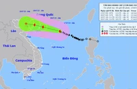 Vị trí và hướng di chuyển của bão số 1. (Nguồn: chmf.gov.vn)