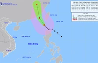 Vị trí và hướng di chuyển của bão số 2. (Nguồn: nchmf.gov.vn)