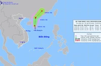 Vị trí và hướng di chuyển của áp thấp nhiệt đới. (Nguồn: nchmf.gov.vn)