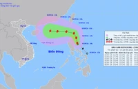 Vị trí và hướng di chuyển của bão Yagi. (Nguồn: nchmf.gov.vn)