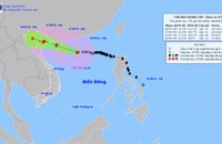 Vị trí và hướng di chuyển của bão số 3. (Nguồn: nchmf.gov.vn)