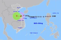 Vị trí và hướng di chuyển của bão số 4. (Nguồn: nchmf.gov.vn)