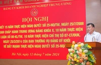 Đồng chí Nguyễn Đức Phong, Phó Bí thư Thường trực Đảng uỷ Khối Doanh nghiệp Trung ương phát biểu kết luận hội nghị