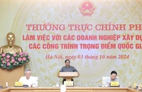 Thủ tướng Phạm Minh Chính chủ trì cuộc họp Thường trực Chính phủ với các doanh nghiệp xây dựng các công trình trọng điểm quốc gia.