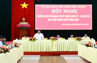 Chủ tịch Ủy ban nhân dân tỉnh Ninh Thuận Trần Quốc Nam phát biểu chủ trì Hội nghị.