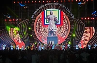 Quang cảnh khai mạc Lễ hội du lịch Bình Định năm 2023 với chủ đề “Quy Nhơn - Thiên đường biển - Rực rỡ sắc màu”. 