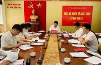 Kỳ họp 40 Ủy ban Kiểm tra Tỉnh ủy Quảng Ninh họp xem xét kỷ luật đảng viên vi phạm.