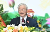 Tổng Bí thư Nguyễn Phú Trọng phát biểu chỉ đạo đại hội. (Ảnh: ĐĂNG KHOA)