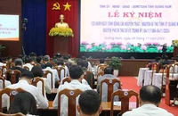 Quang cảnh lễ kỷ niệm 120 năm Ngày sinh đồng chí Nguyễn Trác, nguyên Bí thư Tỉnh ủy, Phó Bí thư xứ ủy Trung Kỳ.